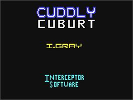 Title screen of Cuddly Cuburt on the Commodore 64.