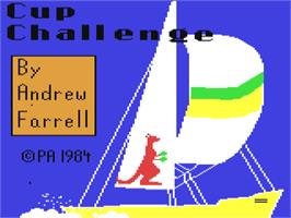 Title screen of Cup Challenge on the Commodore 64.