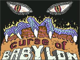 Title screen of Curse Of Babylon on the Commodore 64.