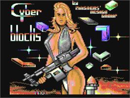 Title screen of Cyberblocks on the Commodore 64.