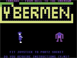 Title screen of Cybermen on the Commodore 64.