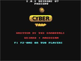Title screen of Cybertrap on the Commodore 64.