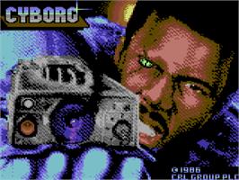 Title screen of Cyborg on the Commodore 64.
