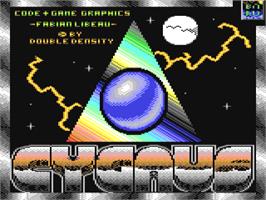 Title screen of Cygnus on the Commodore 64.