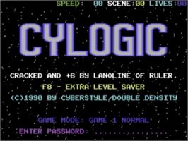Title screen of Cylogic on the Commodore 64.
