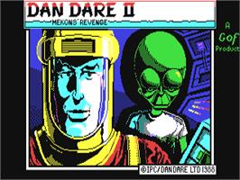 Title screen of Dan Dare 2: Mekon's Revenge on the Commodore 64.