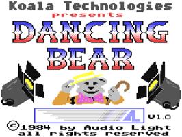 Title screen of Dancing Bear on the Commodore 64.