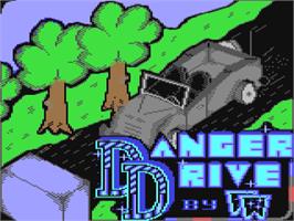 Title screen of Danger Drive on the Commodore 64.