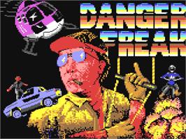 Title screen of Danger Freak on the Commodore 64.