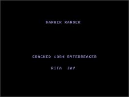 Title screen of Danger Ranger on the Commodore 64.