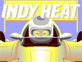Title screen of Danny Sullivan's Indy Heat on the Commodore 64.