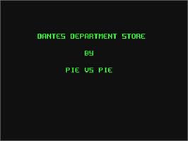 Title screen of Dante's Department Store on the Commodore 64.