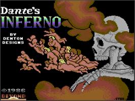 Title screen of Dante's Inferno on the Commodore 64.