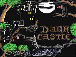 Title screen of Dark Castle on the Commodore 64.