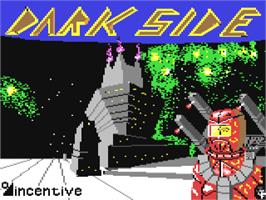 Title screen of Dark Side on the Commodore 64.