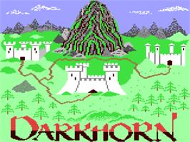 Title screen of Darkhorn on the Commodore 64.