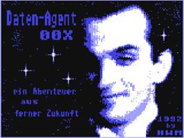 Title screen of Daten-agent 00x on the Commodore 64.