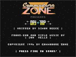 Title screen of Day Trip on the Commodore 64.