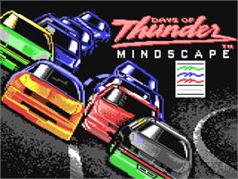 Title screen of Days of Thunder on the Commodore 64.