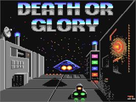 Title screen of Death or Glory on the Commodore 64.
