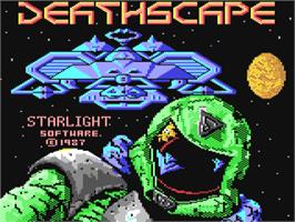 Title screen of Deathscape on the Commodore 64.