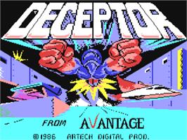 Title screen of Deceptor on the Commodore 64.