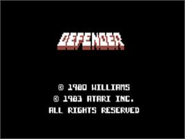 Title screen of Defender (Roeske Verlag) on the Commodore 64.