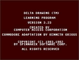 Title screen of Delta Drawing on the Commodore 64.
