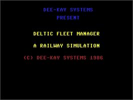 Title screen of Deltic Fleet Manager on the Commodore 64.