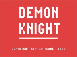 Title screen of Demon Knight on the Commodore 64.