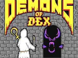 Title screen of Demons of Dex - Eino's Quest on the Commodore 64.