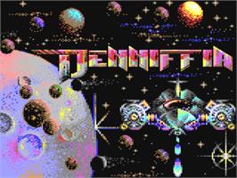 Title screen of Denniffia on the Commodore 64.