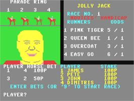 Title screen of Derby Day (CRL) on the Commodore 64.