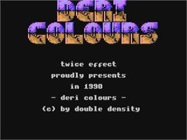 Title screen of Deri Colours on the Commodore 64.