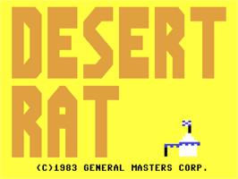 Title screen of Desert Rat on the Commodore 64.