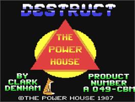 Title screen of Destruct on the Commodore 64.