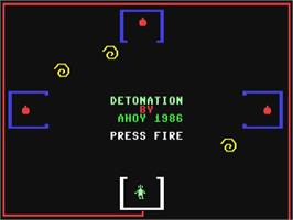Title screen of Detonation on the Commodore 64.