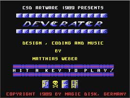 Title screen of Devorator on the Commodore 64.