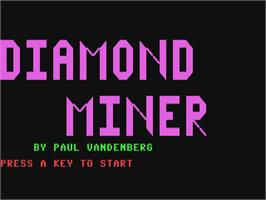 Title screen of Diamond Miner on the Commodore 64.