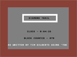 Title screen of Diamond Trail on the Commodore 64.