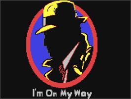 Title screen of Dick Tracy on the Commodore 64.