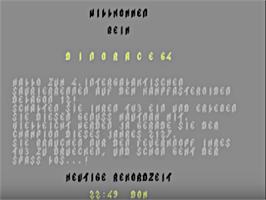 Title screen of Dinorace 64 on the Commodore 64.