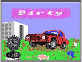 Title screen of Dirty on the Commodore 64.