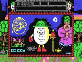 Title screen of Dizzy 4 - Magicland Dizzy on the Commodore 64.