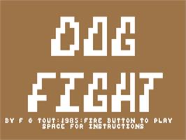 Title screen of Dog Fight on the Commodore 64.