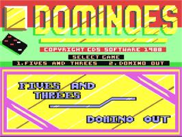Title screen of Dominoes (CDS) on the Commodore 64.
