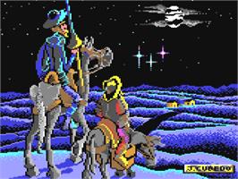 Title screen of Don Quijote on the Commodore 64.