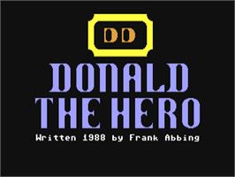 Title screen of Donald The Hero on the Commodore 64.