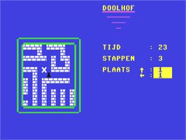 Title screen of Doolhof on the Commodore 64.