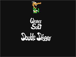 Title screen of Double Digger on the Commodore 64.